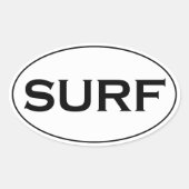 波の楕円形のロゴ 楕円形シール (正面)