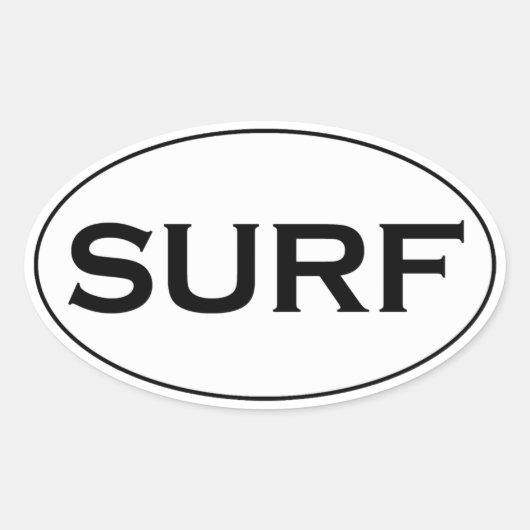 波の楕円形のロゴ 楕円形シール (正面)