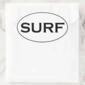 波の楕円形のロゴ 楕円形シール (バッグ)