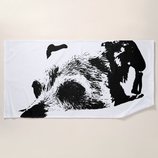 波の横で静かに ビーチタオル (正面)