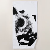 波の横で静かに ビーチタオル (正面)