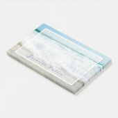 波の油色シック手書き名前テンプレート ポストイット (アングル)