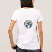 波の波紋の振動 Tシャツ (裏面)