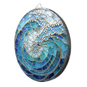 波の海のモザイクアート ダーツボード (正面右)