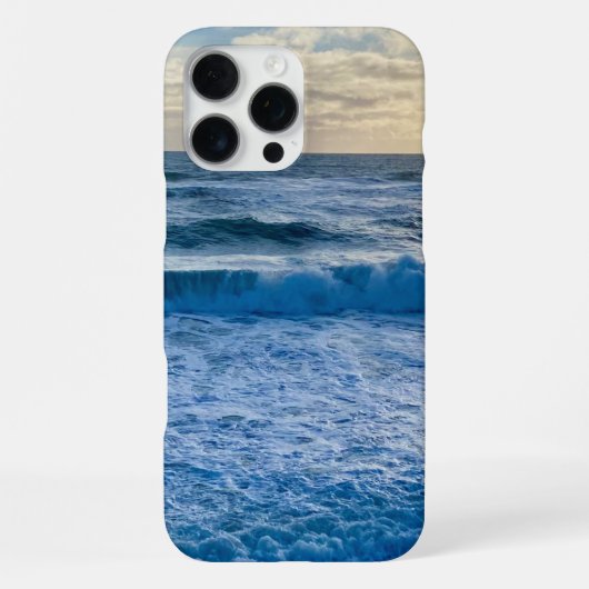波の海の景色 iPhoneケース (裏面)