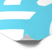 波の海洋青いテクスチャ ポスター (角)