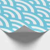 波の海青テクスチャ ラッピングペーパー (角)