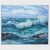 波の海。印象モダン主義,近代主義, m ラッピングペーパー (フラット)