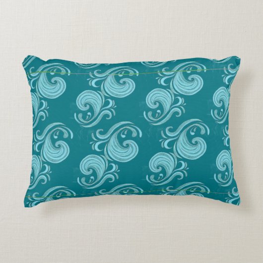 波の渦 アクセントクッション (正面)