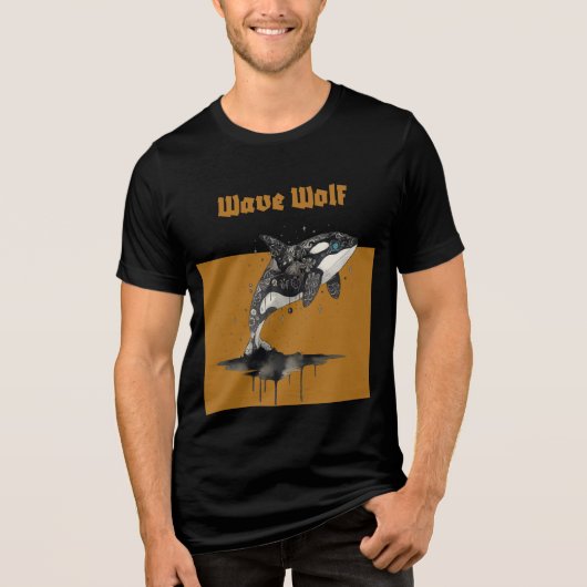 波の狼 トライブレンドTシャツ (正面)