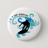 波の生成 缶バッジ (正面)