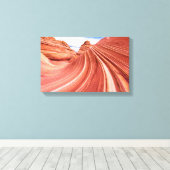 波の砂岩の形成 キャンバスプリント (インサイチュ (ウッドフロア))