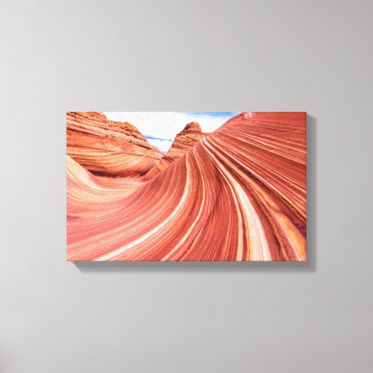 波の砂岩の形成 キャンバスプリント (正面)