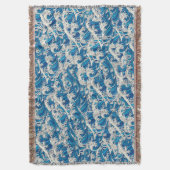 波の素晴らし模様航海の青い波 スローブランケット (正面縦)