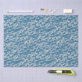 波の素晴らし模様航海の青い波 薄葉紙 (クラフト)