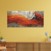 波の絵画毛 キャンバスプリント (インサイチュ (リビング))