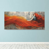 波の絵画毛 キャンバスプリント (インサイチュ (ウッドフロア))