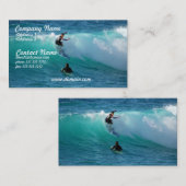 波の背景の名刺 名刺 (正面/裏面)