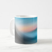 波の背景テンプレート抽象芸術 コーヒーマグカップ (正面左)