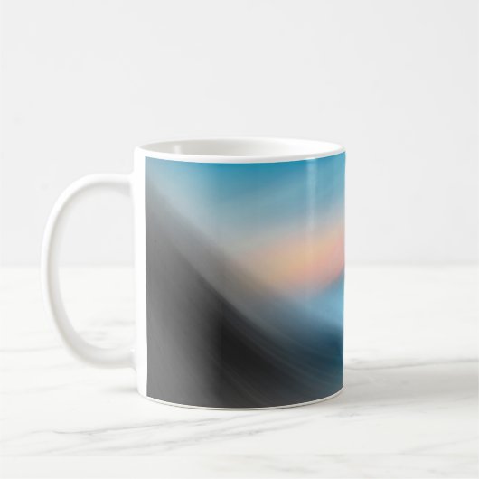 波の背景テンプレート抽象芸術 コーヒーマグカップ (左)