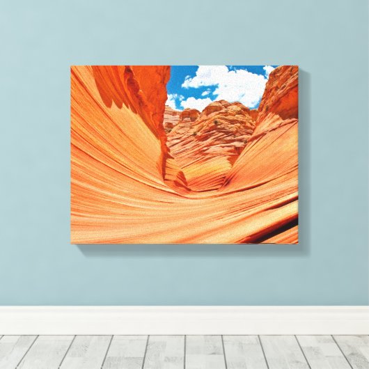 波の色 キャンバスプリント (インサイチュ (ウッドフロア))