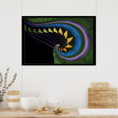 波の色 ポスター (キッチン)