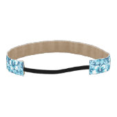 波の花のハイビスカスパターン アスレチックヘッドバンド (裏面)