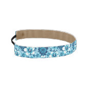 波の花のハイビスカスパターン アスレチックヘッドバンド (左)