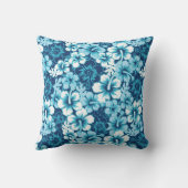 波の花のハイビスカスパターン クッション (裏面)