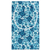 波の花のハイビスカスパターン スモールペーパーバッグ (裏面)