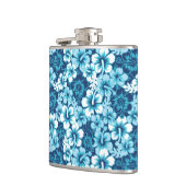 波の花のハイビスカスパターン フラスク (左)