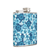 波の花のハイビスカスパターン フラスク (右)