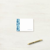 波の花のハイビスカスパターン ポストイット (デスク上)