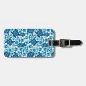 波の花のハイビスカスパターン ラゲッジタグ (正面横)