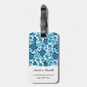 波の花のハイビスカスパターン ラゲッジタグ (裏面縦)
