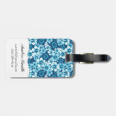 波の花のハイビスカスパターン ラゲッジタグ (裏面横)