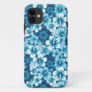 波の花のハイビスカスパターン iPhone 11 ケース