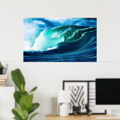 波の衝突 ポスター (ホームオフィス)