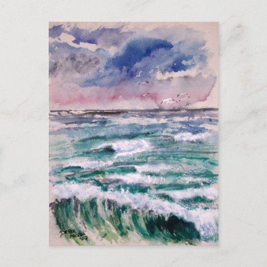 波の衝突 ポストカード (正面)