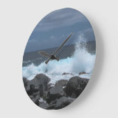 波の衝突 ラージ壁時計 (傾斜)