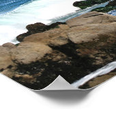 波の衝突、太平洋岸の写真(1/2) ポスター (角)