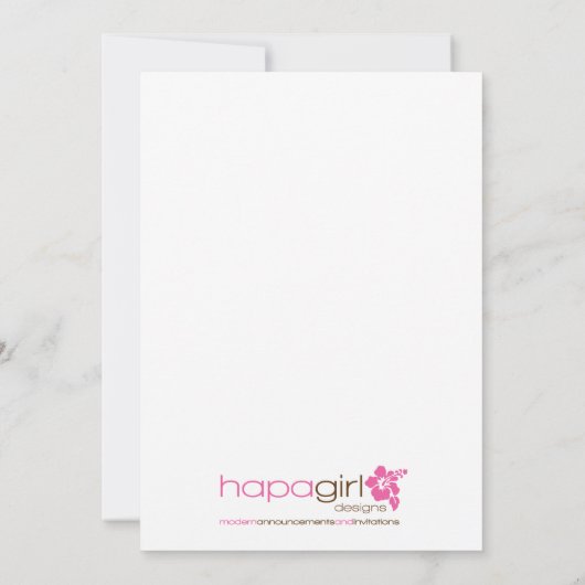 波の誕生日かベビーシャワーの招待状をつかまえて下さい 招待状 (裏面)