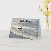 波の誕生日を受ける カード (黄色い花)