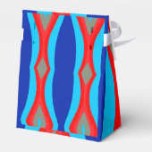 波の赤い青いパターン フェイバーボックス (裏面サイド)