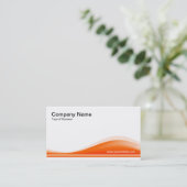 波の輪郭 – オレンジ 名刺 (スタンド正面)