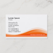 波の輪郭 – オレンジ 名刺 (裏面)