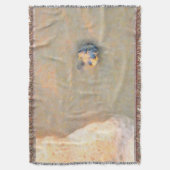 波の進路の青い貝殻 スローブランケット (正面縦)