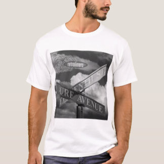 波の道-白いワイシャツ Tシャツ