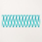 波の青いパターン ヨガマット (正面(横))