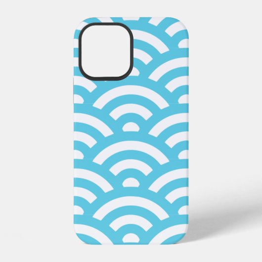 波の青い海のテクスチャ iPhoneケース (裏面)